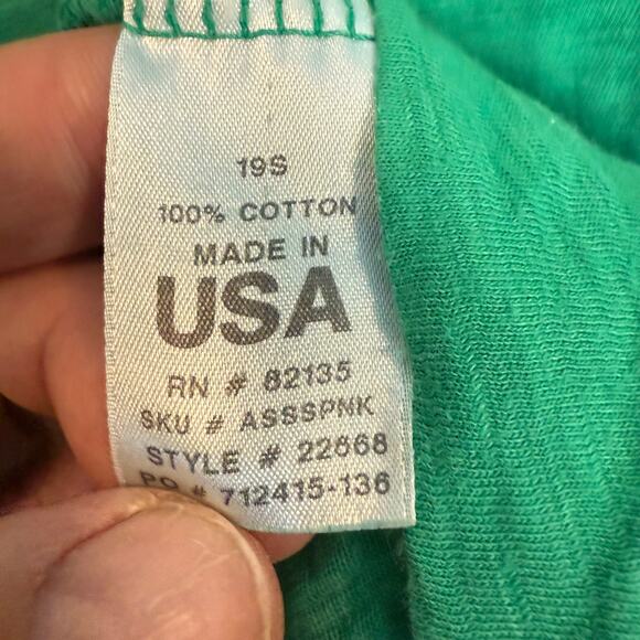 Fresh Produce Women Teal Green T Shirt Cotton Slub Notch Neck Short Sleeve S - Picture 5 of 8